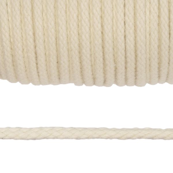 Шнур плетеный ⌀4.0 мм / 100 метров, акрил, 01 молочный