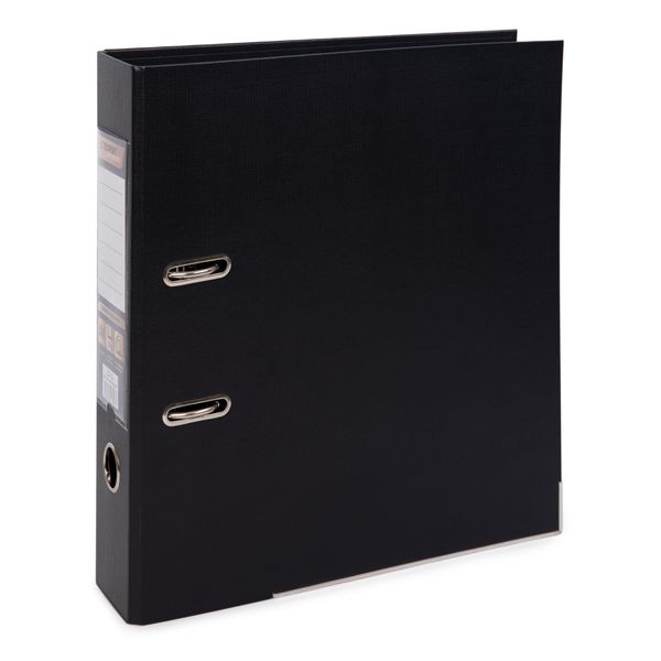 Регистратор PVC, 2-х стороннее покрытие, мет.уг. 75 мм, 10 шт, Premier A4 арочный механ, черный ЕС100262001, Expert Complete