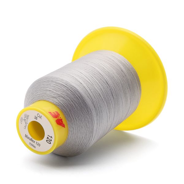 Нитка эластичная Gutermann Maraflex 120, 1500 м, 716936, 038 св.серый, 1 катушка