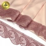 Кружево на сетке 70 мм, 2107 цв.N6615 розовая пудра уп.13.71м, Kruzhevo