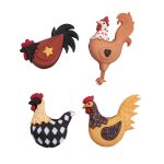 Пуговицы-фигурки Курятник пластик, 4 шт, Dress It Up