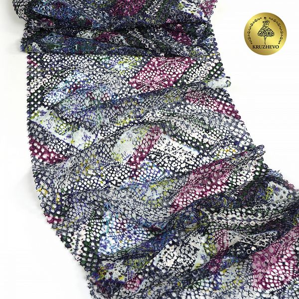 Кружево бельевое эластичное 220 мм / 10 м, 26, цв.мульти, Kruzhevo