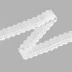 Кружево шитьё х/б 27 мм / 3.4 метра, цвет белоснежный