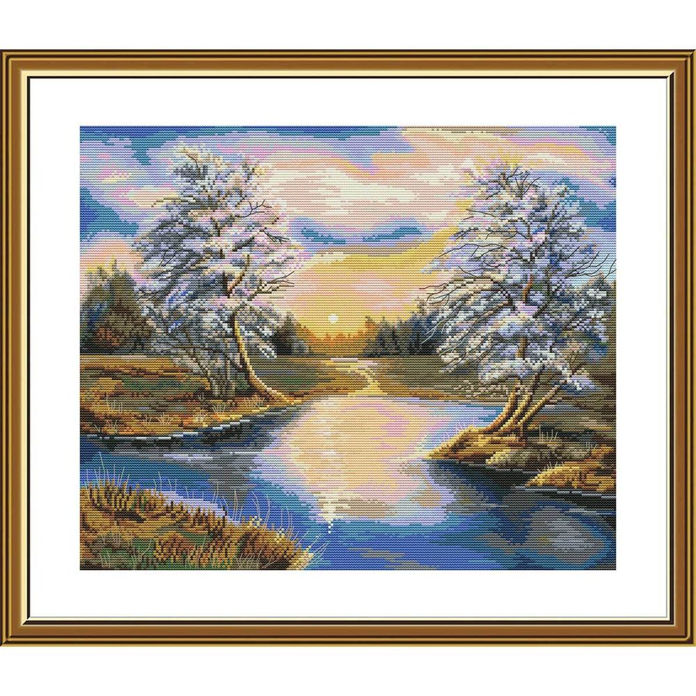 Набор для вышивания нитками Нова Слобода, Солнышко лесное 28х34 см