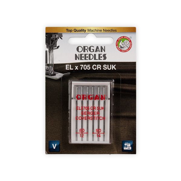 Иглы для швейных распошивальных машин ELх705, №80-90, 6 игл, 5487000BL 80-90, ORGAN