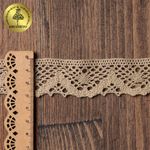 Кружево вязаное (тесьма) 30 мм / 10 метров, диз. 298, цв.35 кремовый, Kruzhevo