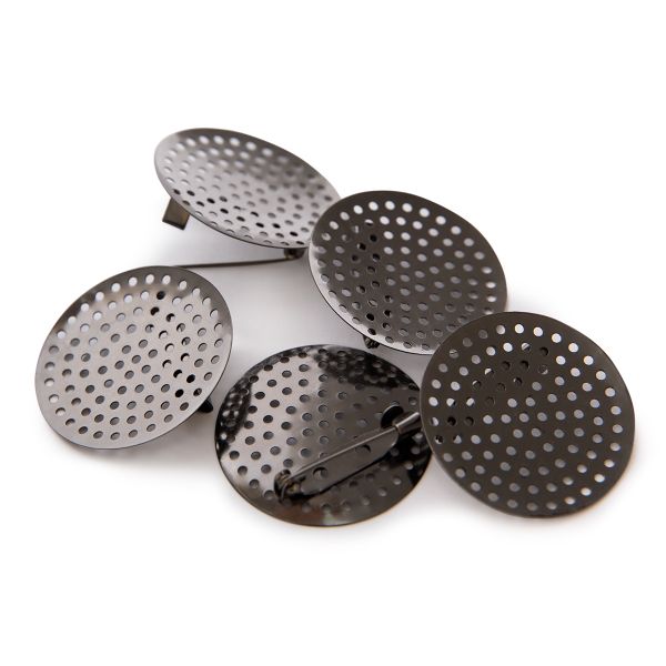 Заготовки для броши 3.5 см, 5 шт, №03 черн.никель, Zlatka DC-322/5