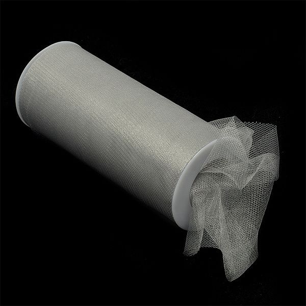 Фатин на шпульке средней жесткости блестящий 150 мм / 22.86 метра, TBY.MSS.170.18, цв.18 серый