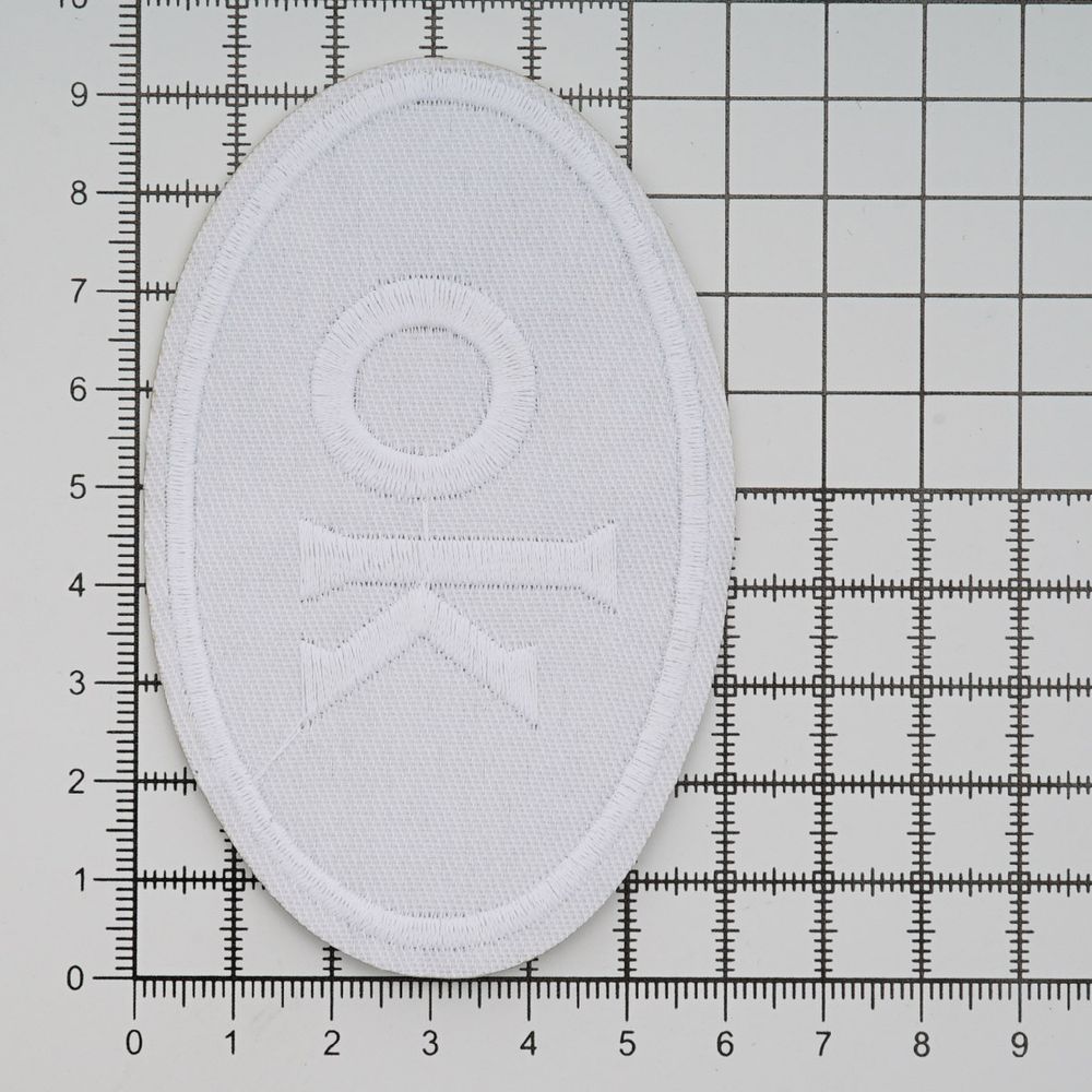 Термоаппликация овал OK 92х60мм (White (белый)), 2 шт, LA560