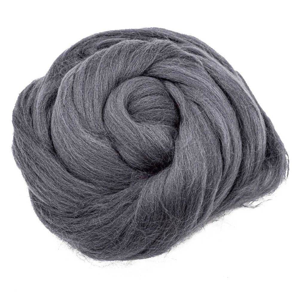 Шерсть для валяния тонкая, 50 гр, Астра, 1575 стальной