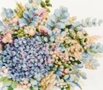 Алмазная (кристальная) мозаика Фрея, Гортензия и эвкалипт, 40х35 см