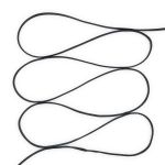 Шнур кожа искусственная ⌀5.0 мм / 50 метров, плоский, чёрный