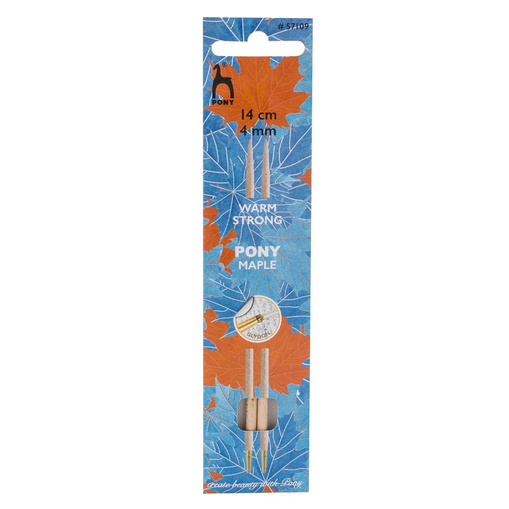 Спицы съемные Pony Maple ⌀4.0 мм, 14 см, клен, 2 шт, 57109