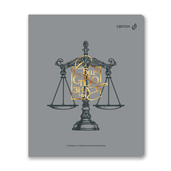 Комплект тетрадей со справочными материалами Архивариус, пластик.обл. 320мкм с тис.золот.фольгой. A5 48 л. 12 шт на скобе 65 г/м², белизна 100% 1 шт клетка/линия, 01889 12 предметов, Светоч Т300