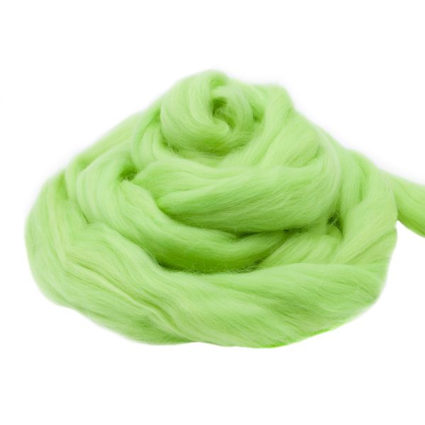 Шерсть для валяния мериносовая тонкая 100%, 100г, 193 св.салат