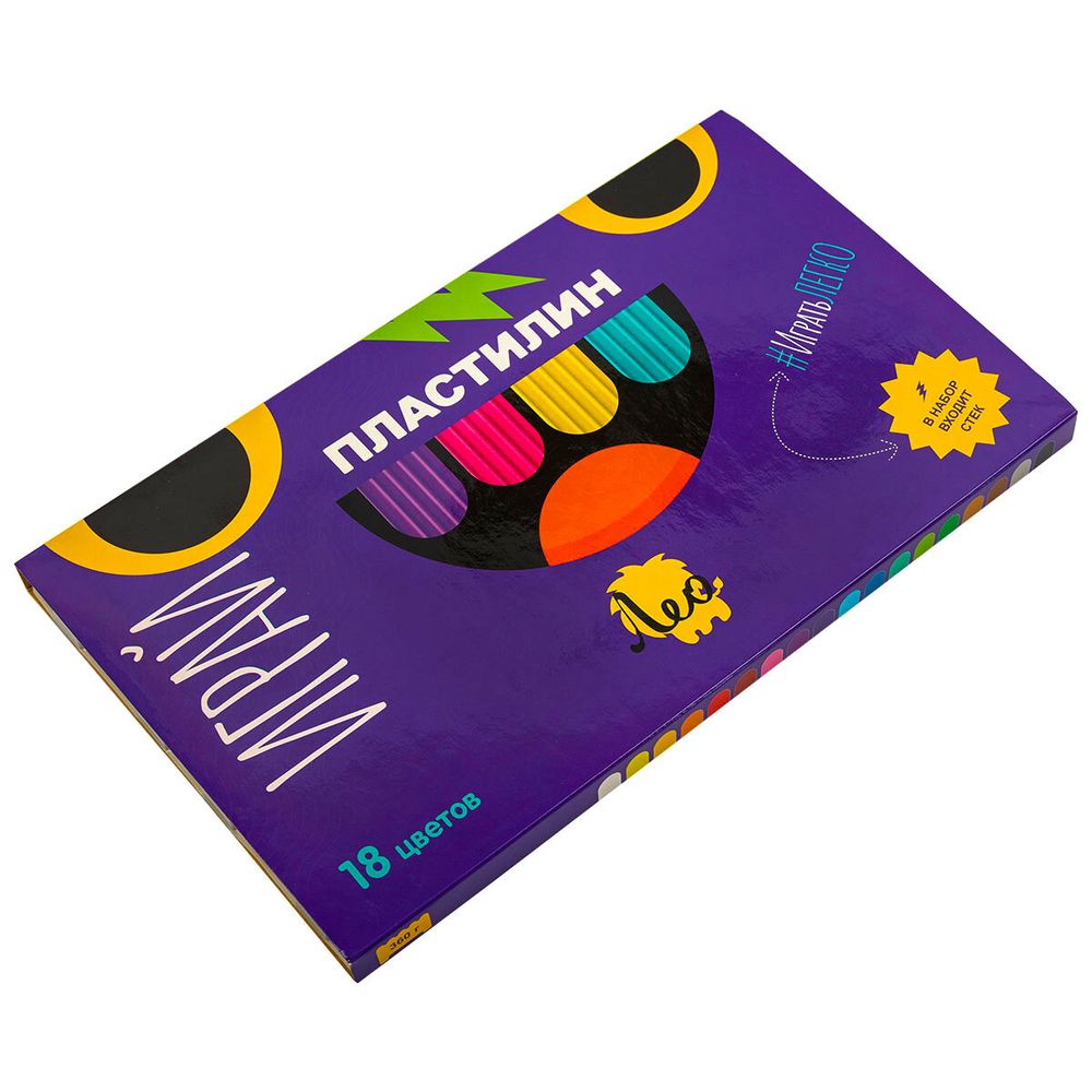 Пластилин классический 360 г, 18 цв, Лео LPMC-0118