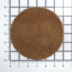 Заплатки пришивные из замши, круг ⌀6см с перфорацией, 2 шт, 100% кожа, 32 кэмел, 59111