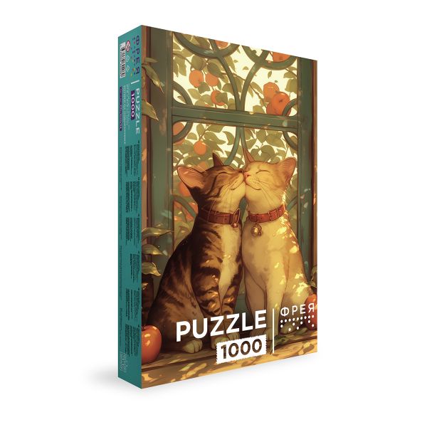 Пазл 1000 элементов, Котики на подоконнике, Фрея PZL-1000/59