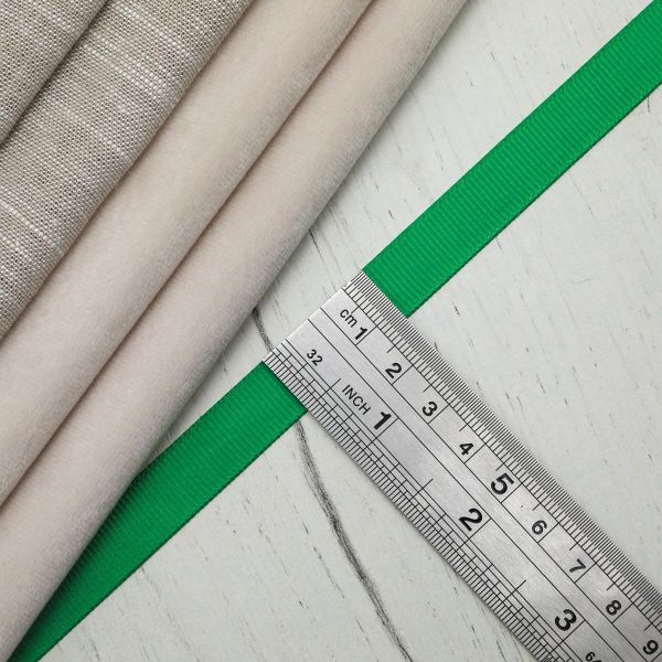 Лента репсовая (в рубчик) 12.0 мм, 18.28м, (аналог 7702720) (091 зеленый)