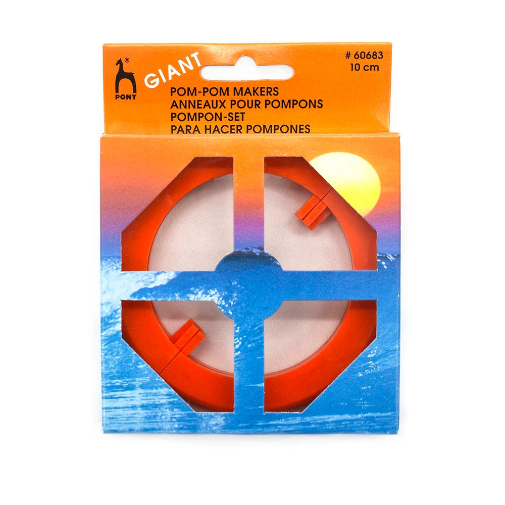 Устройство для изготовления помпонов, разъемное, 10 см, 2 шт, Pony