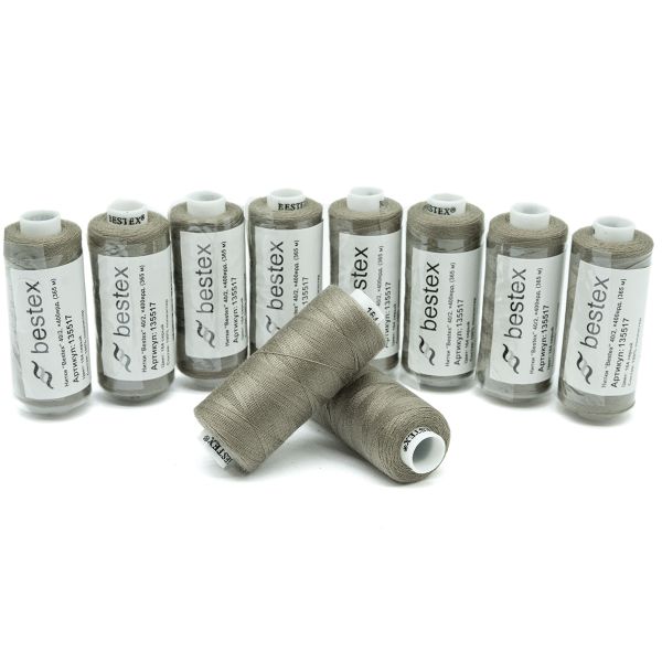 Нитки швейные бытовые Bestex 40/2, 365 м (400 ярд) / 10 кат., 164 серый
