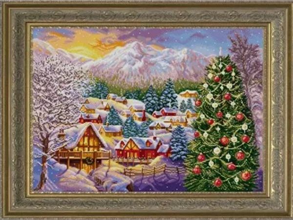 Рисунок для вышивания на ткани (Бисер) Конек арт. 1406 Новогодняя сказка 45х60 см