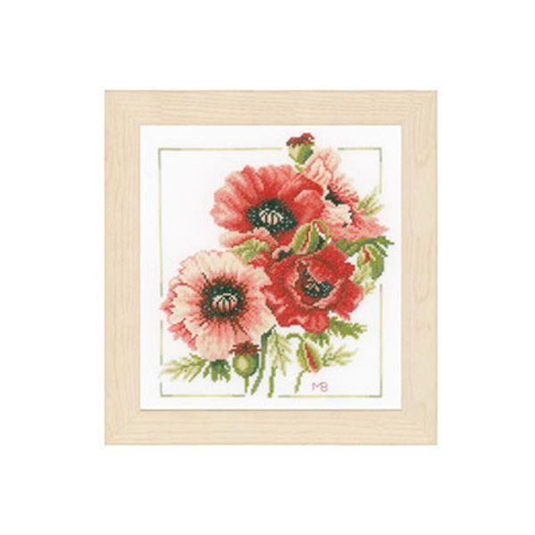 Набор для вышивания нитками Lanarte, Букет анемонов