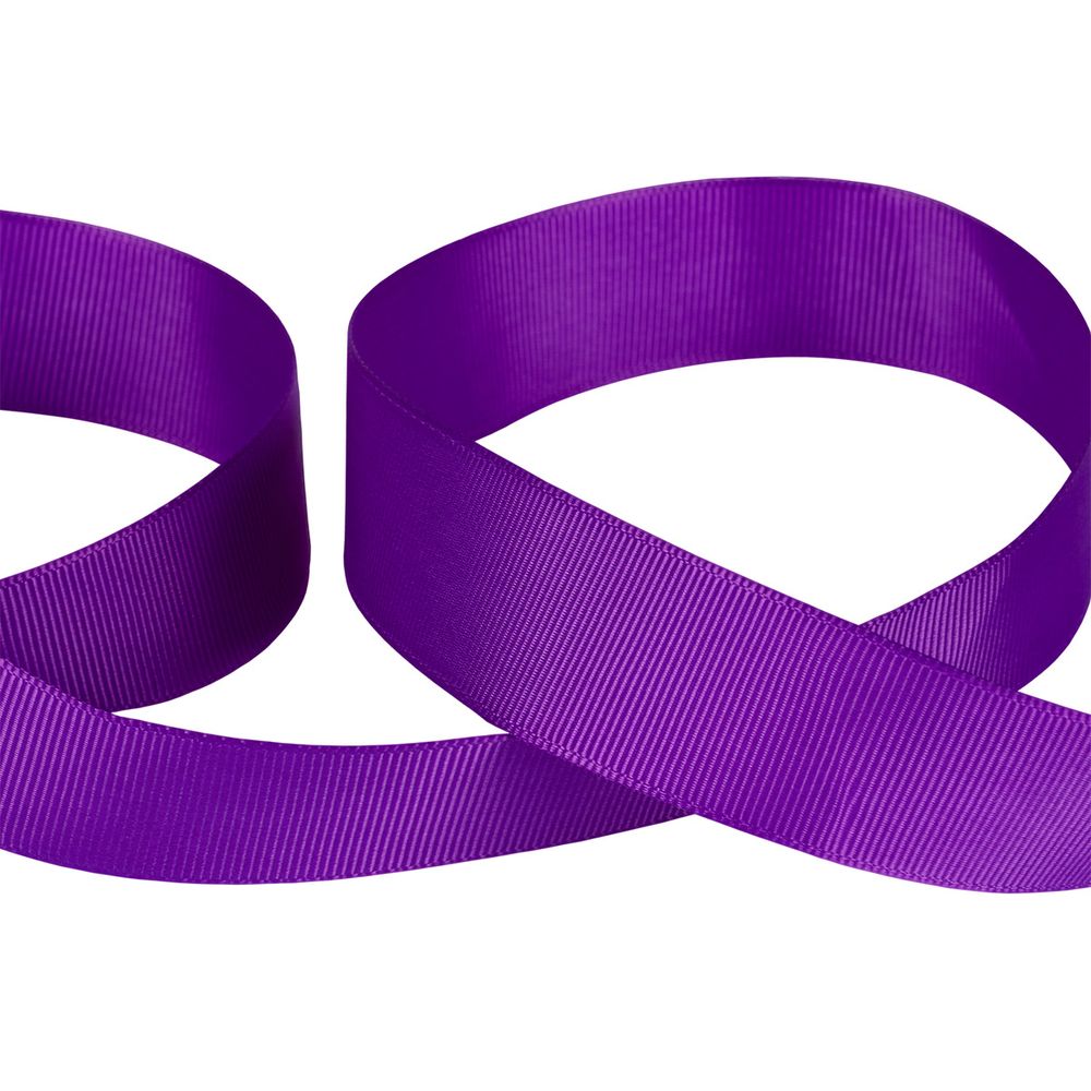 Лента репсовая нарезка 25.0 мм / 5 шт по 5.4 метра, 113 фиолетовый, Gamma GR-25