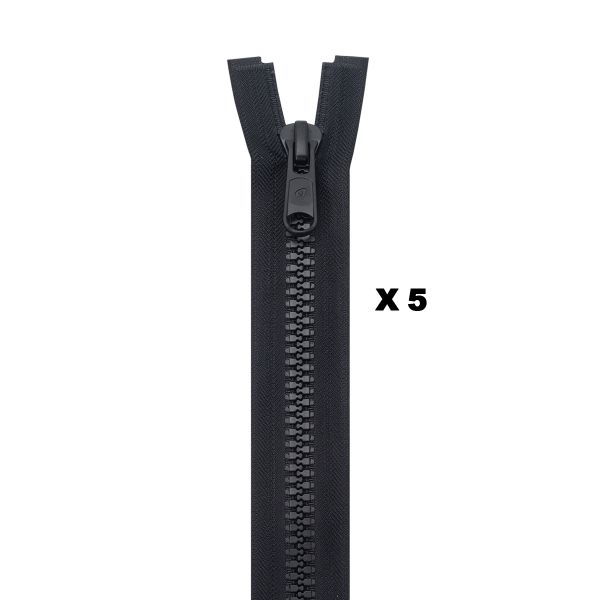 Молния трактор Arta Т8 (8 мм) 2 зам., разъем., 85 см, (2080), A580 черный, НОВЫЙ МАТОВЫЙ ЗАМОК, уп.5 штук