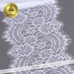 Кружево шантильи (реснички) 220 мм, TBY 5013, 1 белый, 3м, Kruzhevo