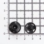 Кнопка пришивная металл ⌀15.0 мм, сталь, черные, 4 шт, Pony