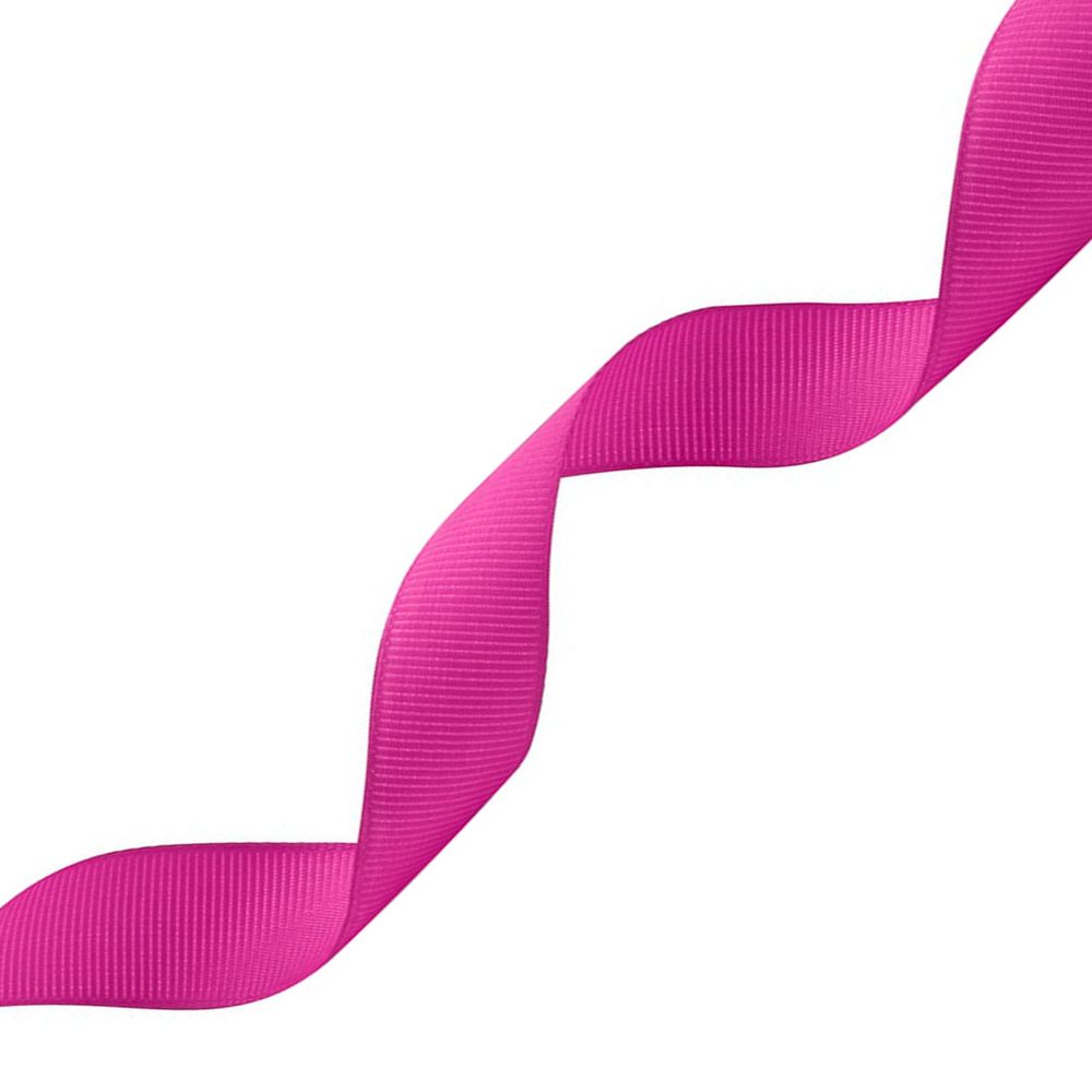 Лента репсовая (в рубчик) 20.0 мм, 016 фуксия, уп.18,28 м