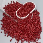 Бусины пластик ⌀8 мм, 500 г, круглые, А621 бордовый, 1AL121-2 , Astra&Craft
