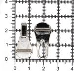 Крючки пришивные декоративные 12.3х47.6 мм, никель, 10 шт