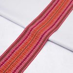 Лента для поясов 120 мм / 15 метров, рис 9857, красн/бел/зел/син/желт, С3882Г17