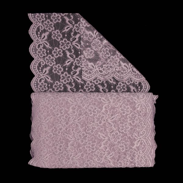 Кружево бельевое эластичное 400 мм / 13.72 м, цв. C344 пудровый