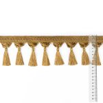 Бахрома отделочная 95.0 мм / 25 метров, с кистями, 112 золотистый, Gamma 2030