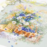 Набор для вышивания нитками Чудесная игла Premium 310-230, Черничное лукошко, 32х40 см