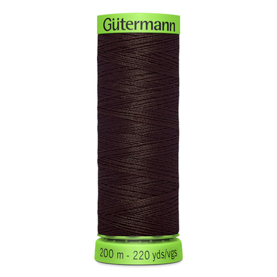 Нитки для тонких тканей Gutermann Extra Fine 150, 200м, 696 т.шоколад, 5 катушек