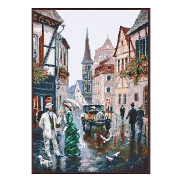 Набор для вышивания нитками Палитра, Город просыпается, 26х36 см