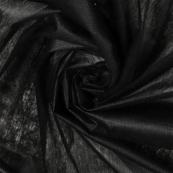 Флизелин клеевой точечный 30 г/м², цв.черый, шир.90см, 100м