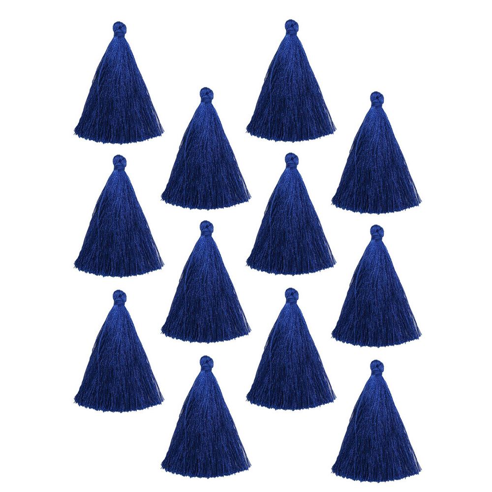 Кисти шторные 65.0 мм, декоративные, п/э, василек, уп.12 шт