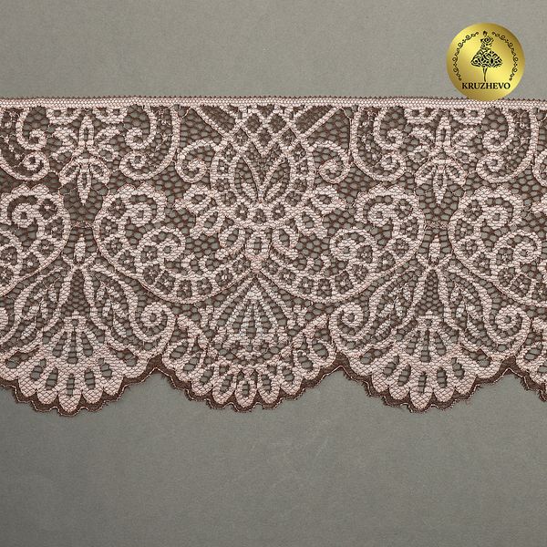 Кружево эластичное (стрейч) 110 мм, 40992PP цв.бежевый, 3 метра, Kruzhevo