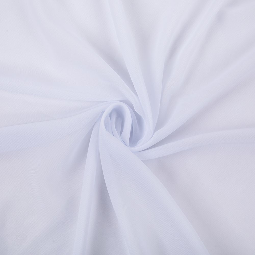 Ткань блузочная Poly Chiffon 84 г/м², 150х147 см, _ белый, Gamma PC-02
