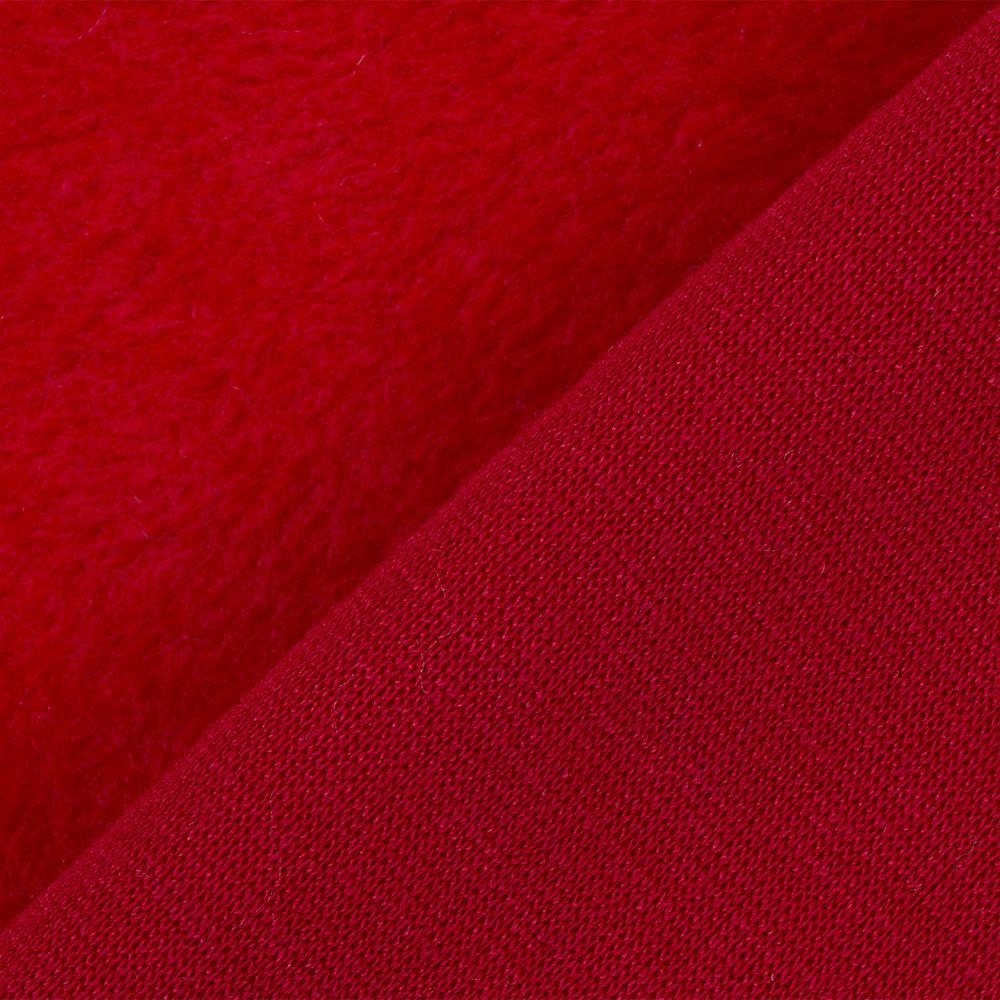 Плюш (ткань) трикотажный 390 г/м², 160 см / рул. 5 метров, 19-1664 красный, Gamma PLF