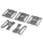 Пряжка ременная металл 40 мм (черное серебро), 4 шт