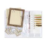 Набор для вышивания нитками МП Студия, на деревянной основе Миниатюра. Календула 13х11см