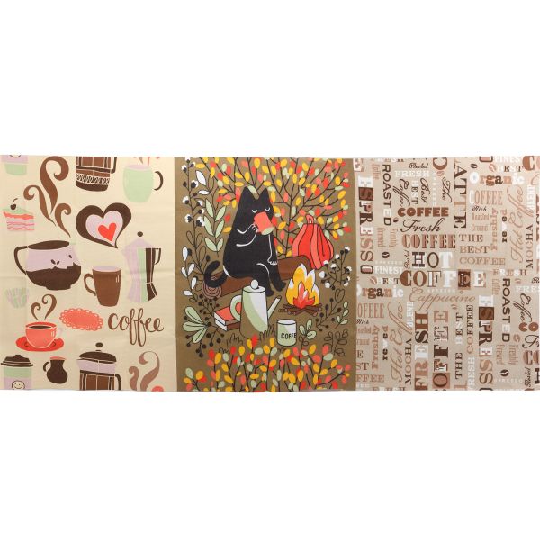 Рогожка набивная арт 904 рис 29247 вид 1 Время чаепития 150х63см, Astra&Craft