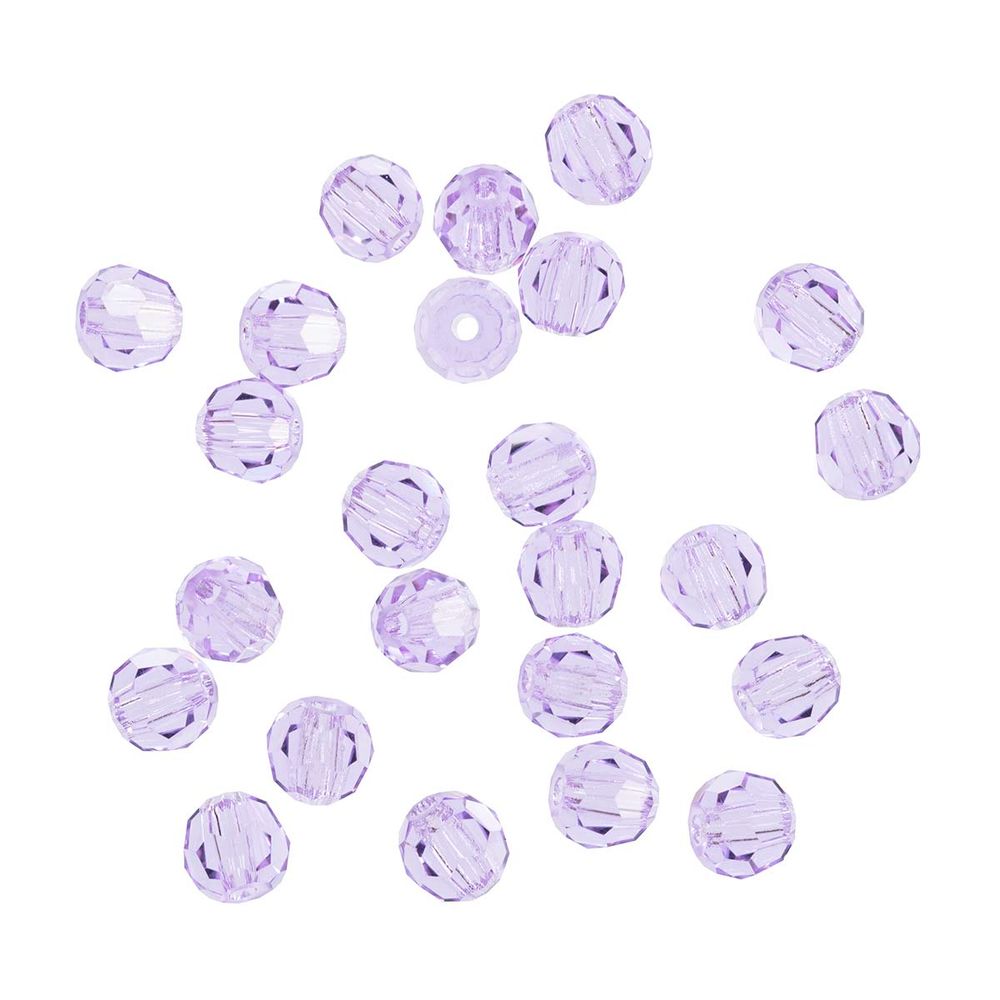 Бусины стекло ⌀3 мм, 24 шт, сиреневый/violet, Preciosa 451-19-602