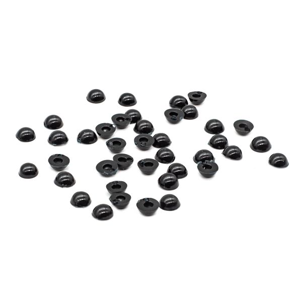 Глаза для кукол и игрушек клеевые 7мм, цв.черный, 40 шт
